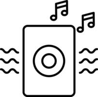 Music system Outline vector illustration icon