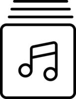 Music list Outline vector illustration icon