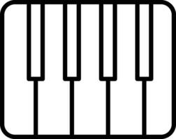 Piano Outline vector illustration icon