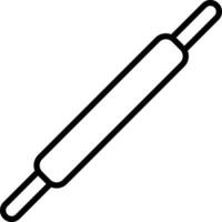 Rolling pin Outline vector illustration icon