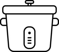 Rice Cooker Outline vector illustration icon