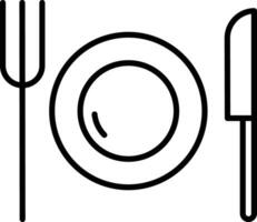 Tableware Outline vector illustration icon