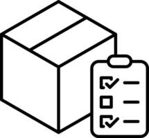 paquete lista contorno vector ilustración icono