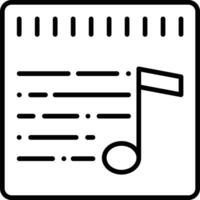 Note page Outline vector illustration icon