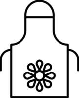 Apron Outline vector illustration icon