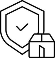 package security Outline vector illustration icon