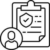 web protection Outline vector illustration icon