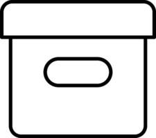 logistics box Outline vector illustration icon