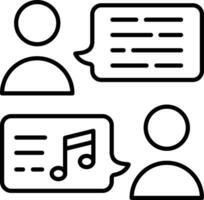 Browser Chat Outline vector illustration icon