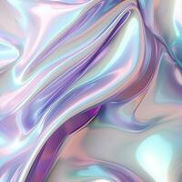 AI generated Abstract holographic iridescent foil texture Generative ai. photo
