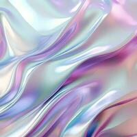 AI generated Abstract holographic iridescent foil texture Generative ai. photo
