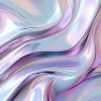 AI generated Abstract holographic iridescent foil texture Generative ai. photo