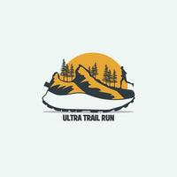 sendero correr logo vector