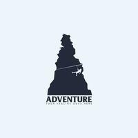 mountain climbing logo vector