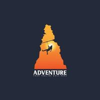 mountain climbing logo vector