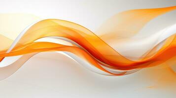 AI generated abstract background wave smoke line orange photo