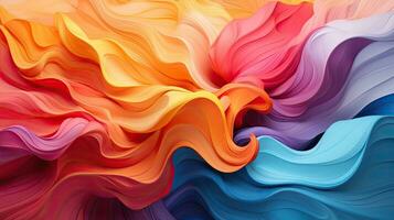 colorful abstract background with waves swirl photo