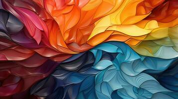 AI generated abstract background colorful swirls of fabric photo