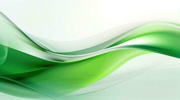 AI generated abstract background wave smoke line green photo