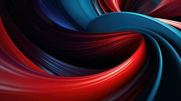 AI generated abstract background wave line colorfull red blue photo