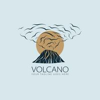 volcán logo vector