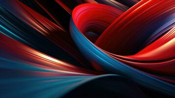 AI generated abstract background wave line colorfull red blue photo