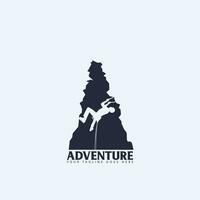 mountain climbing logo vector