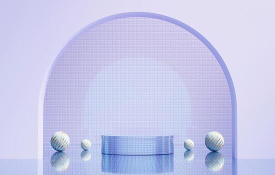 Luxury minimal podium for product display with decoration 3d rendering without ai generated photo