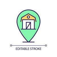 2D editable relevant cluster icon representing agricultural clusters, isolated vector, thin linear illustration. vector