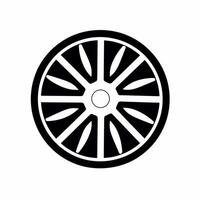 ai generado neumático Servicio lleno monocromo logo. actuación negocio valor. rueda sencillo icono. automotor industria. diseño elemento. ai Arte para corporativo marca vector