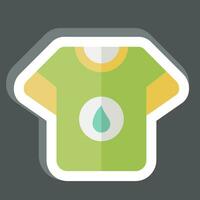 Sticker Tshirt Stain. related to Laundry symbol. simple design editable. simple illustration vector