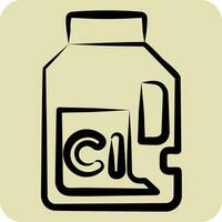 Icon Chlorine. related to Laundry symbol. hand drawn style. simple design editable. simple illustration vector