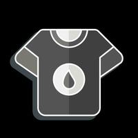icono camiseta mancha. relacionado a lavandería símbolo. lustroso estilo. sencillo diseño editable. sencillo ilustración vector