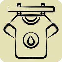 Icon Hanging Tshirt. related to Laundry symbol. hand drawn style. simple design editable. simple illustration vector