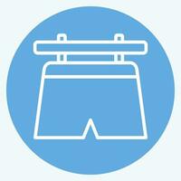 Icon Dry Short. related to Laundry symbol. blue eyes style. simple design editable. simple illustration vector