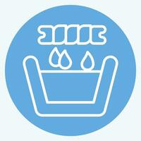 Icon Spin Clothes. related to Laundry symbol. blue eyes style. simple design editable. simple illustration vector