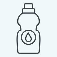 Icon Bleach. related to Laundry symbol. line style. simple design editable. simple illustration vector