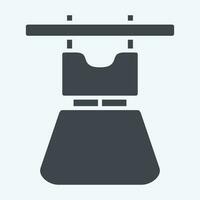 Icon Dress Drying. related to Laundry symbol. glyph style. simple design editable. simple illustration vector