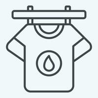 Icon Hanging Tshirt. related to Laundry symbol. line style. simple design editable. simple illustration vector
