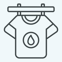 Icon Hanging Tshirt. related to Laundry symbol. line style. simple design editable. simple illustration vector