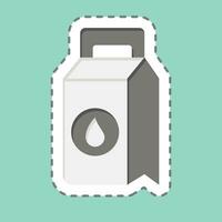 Sticker line cut Washing Powder. related to Laundry symbol. simple design editable. simple illustration vector