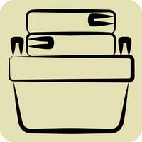 Icon Clothe Basket. related to Laundry symbol. hand drawn style. simple design editable. simple illustration vector