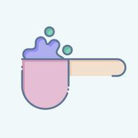 Icon Detergent Scoop. related to Laundry symbol. doodle style. simple design editable. simple illustration vector