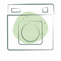 Icon Tumble Dryer. related to Laundry symbol. Color Spot Style. simple design editable. simple illustration vector