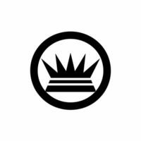 AI generated Supercars for sale monochrome glyph logo. Product elegance business value. Crown in circle simple icon. Design element. Ai art for corporate branding, website vector