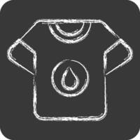 icono camiseta mancha. relacionado a lavandería símbolo. tiza estilo. sencillo diseño editable. sencillo ilustración vector