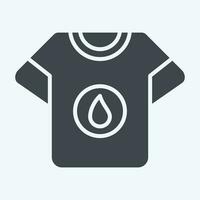 Icon Tshirt Stain. related to Laundry symbol. glyph style. simple design editable. simple illustration vector