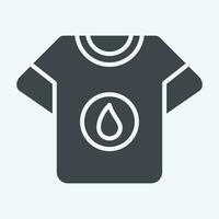 Icon Tshirt Stain. related to Laundry symbol. glyph style. simple design editable. simple illustration vector