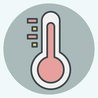Icon Thermometer. related to Laundry symbol. color mate style. simple design editable. simple illustration vector