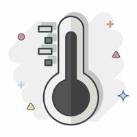 Icon Thermometer. related to Laundry symbol. comic style. simple design editable. simple illustration vector